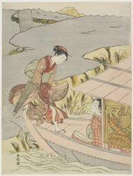 Woman Boarding a Boat, c. 1767