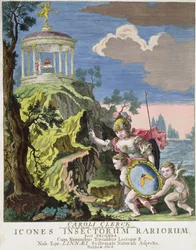 Frontispiece of Icones Insectorum Rariorum by C. Clerck, 1764