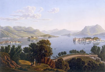 View of Lake Maggiore and the Borromean Islands