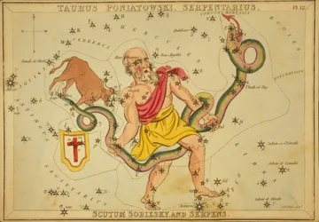 Taurus Poniatowski, Serpentarius, Scutum Sobiesky, and Serpens, Illustration from 