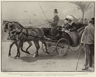 Mr Gladstone at Cannes, a Drive on the Croisette Boulevard