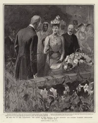 On the Eve of the Coronation, the Queen at the Meeting of the Soldiers