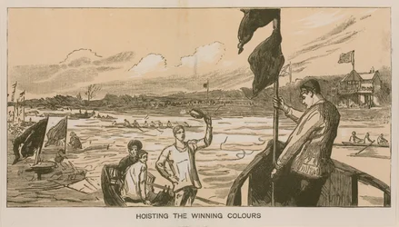 Reminiscences of an Oxford and Cambridge Boat Race: Hoisting the winning colours
