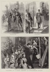 Sketches at a State Concert at Buckingham Palace