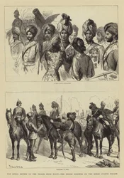 The Royal Review of the Troops from Egypt, the Indian Soldiers on the Horse Guards Parade