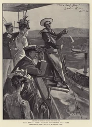 The Royal Tour, taking soundings off Suez