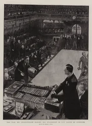 The War, Mr Chamberlain Making His Statement in the House of Commons