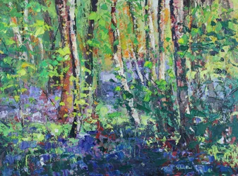 Bluebells and Dancing Leaves
