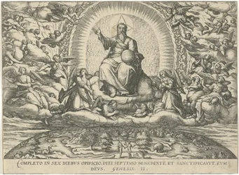 God Rests on the Seventh Day (Figurae et imagines bibliorum)