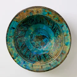 A 14th century turquoise Raqqa ceramic dish