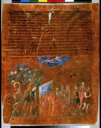 God Cursing the Snake and the First Human Couple