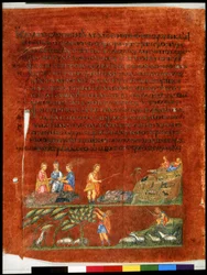 Laban Handing Over the Black Sheep to His Sons (miniature)