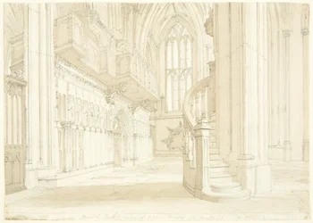 View of Organ Screen of Bristol Cathedral