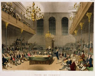 House of Commons Interior, from Ackermann