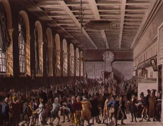 Custom House, the Long Room from Ackermann
