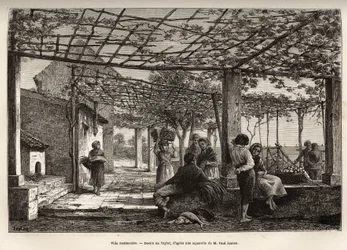 Villa Menton, engraving after Taylor