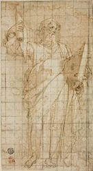 Standing Prophet with a Book and Scroll