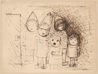 Children by a Door with a Key