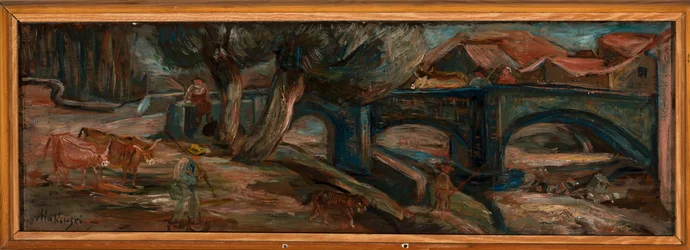Landscape with Bridge and Cows (Espaly)