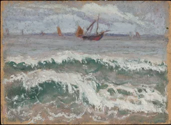 Stormy Sea with Boats
