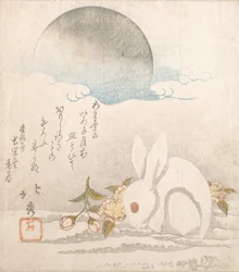 Moon, White Hare in Snow, Probably 1819