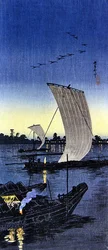 Evening boats at Sekiyado