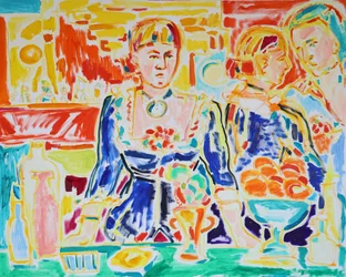 Vibrant Women At Table