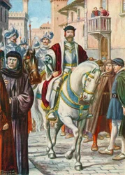 Cosimo I with his Spanish and German guards who followed him always