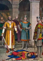 Death of Odoacer, Killed by Theodoric, King of the Ostrogoths