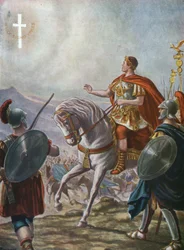 The Emperor Constantine I conversion (engraving)