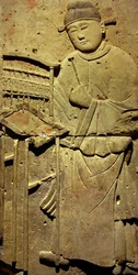 Terracotta Stele with Musician, Tang Dynasty