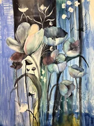 Ethereal Blue Flowers
