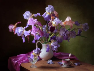 Elegant Iris Still Life
