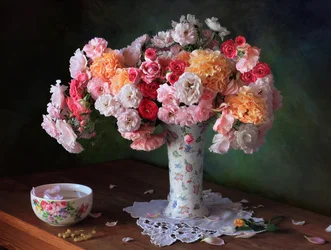 Garden Rose Still Life