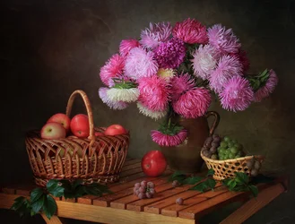 Harvest Asters and Fruit