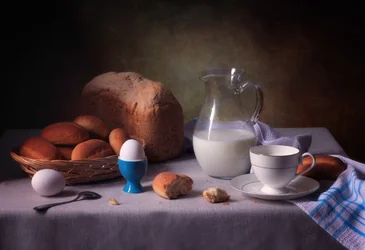 Rustic Breakfast Still Life