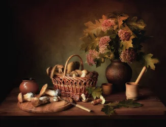 Rustic Mushroom Still Life