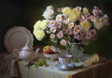 Tea and Flowers