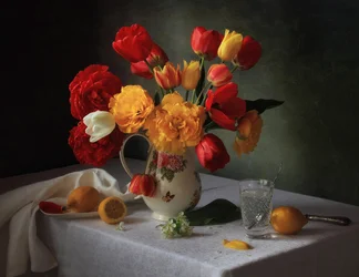 Vibrant Floral Still Life
