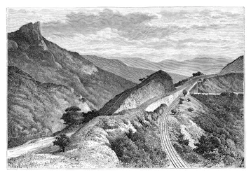The Bhor Ghat, near Khandala, India, 1895