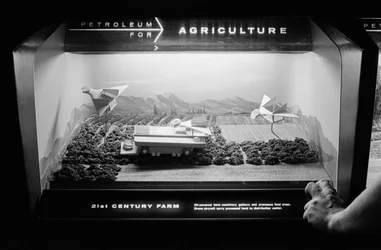 Model display of future concept for mechanized farming using machines at Seattle World