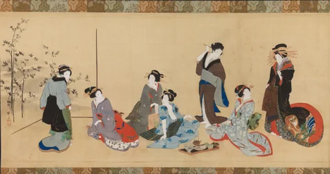 Female Parody of the Seven Philosophers of the Bamboo Forest (Detail)