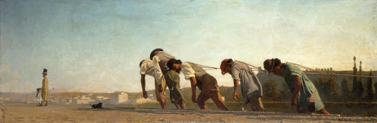 T. Signorini, The Towpath / Painting, 1864/65