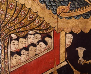 Detail from a mural at Wat Phra Singh