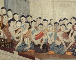Group of Women with Attire and Cropped Hair Typical of the 4th Reign