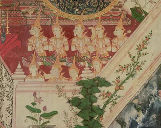 Supernatural Beings in Adoration, Wat Suwannaram, Thonburi