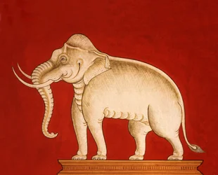 White Elephant, Page from a Manuscript on Elephant Training