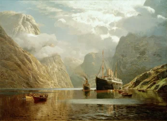 The Auguste Victoria in the Naeroyfjord