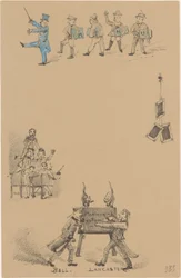 Menu Card with Teachers and Students