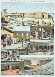 Scenes from daily life in Paris during the period of the Roman Empire
